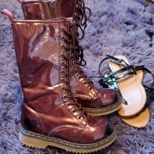 Combat type Boots and sandals lot